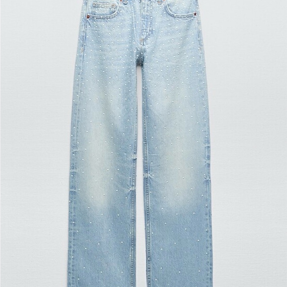 Zara / Jeans / Zara Pearl TRF Wide Leg Jeans - Picture 10 of 11
